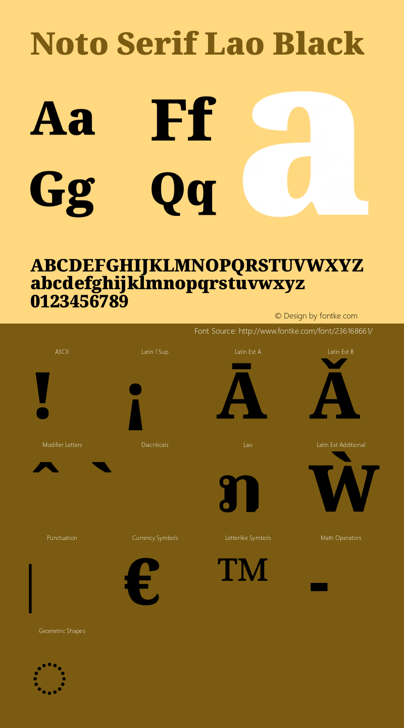 Noto Serif Lao Black Version 2.002图片样张