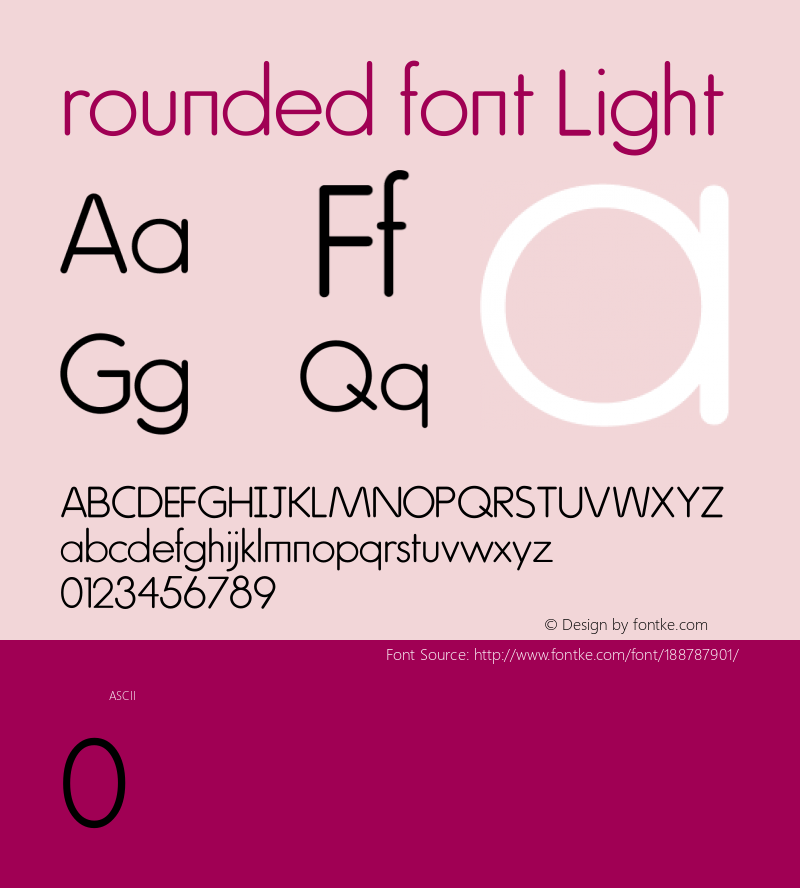 rounded font Light Version 1.00;December 4, 2021;FontCreator 11.5.0.2422 32-bit图片样张