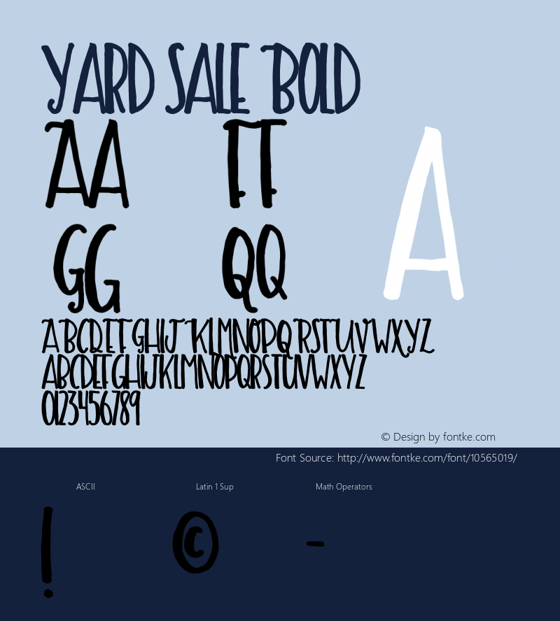 Yard Sale Bold Version 1.00 2014图片样张