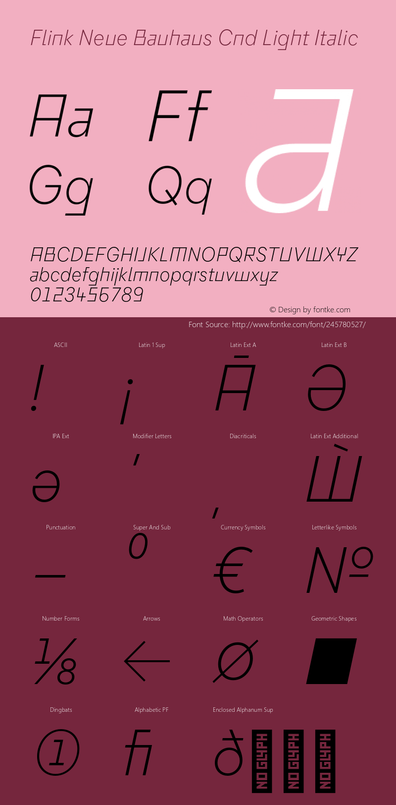 Flink Neue Bauhaus Cnd Light Italic Version 2.100;Glyphs 3.1.2 (3150)图片样张