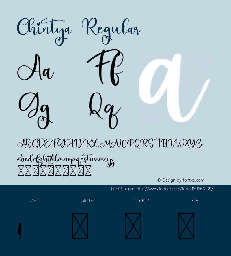 Chintya Version 1.016;Fontself Maker 3.5.4图片样张