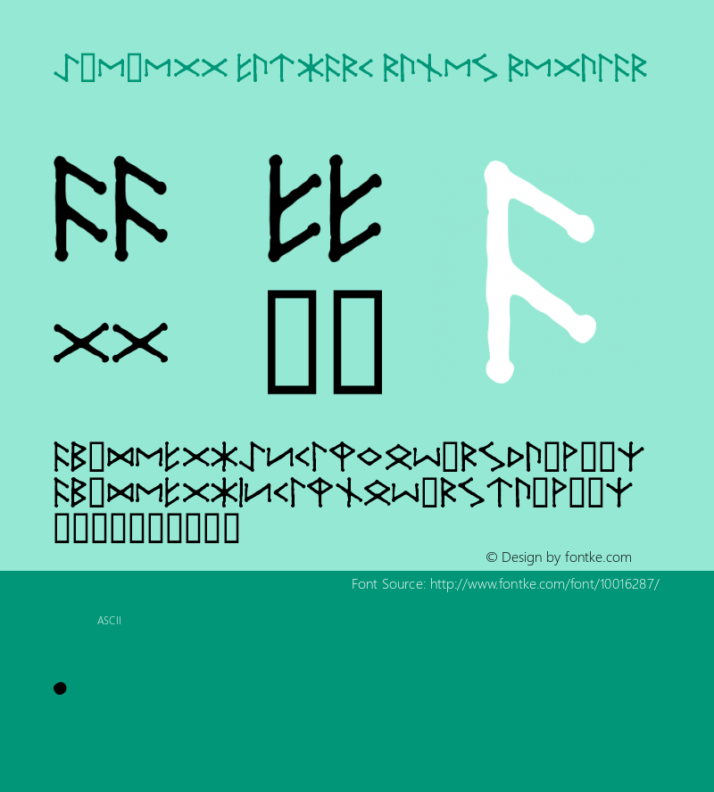 Ice-egg Futhark Runes Regular 1.00图片样张