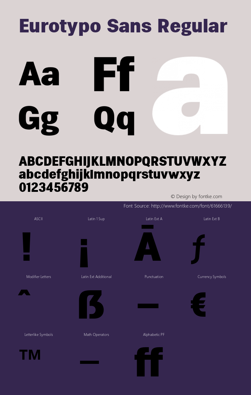 Eurotypo Sans W05 Heavy Version 1.00图片样张