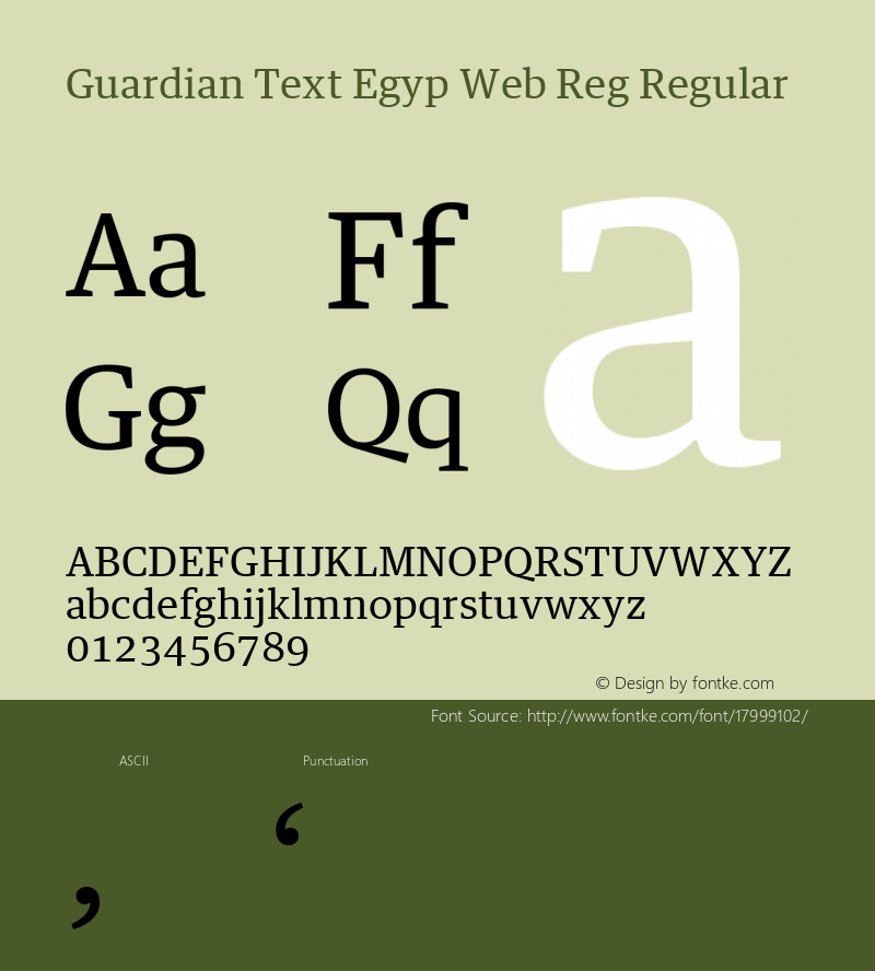 Guardian Text Egyp Web Reg Regular Version 1.2 2011图片样张
