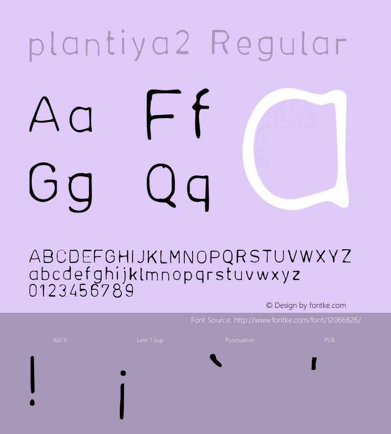 plantiya2 Regular 1999; 1.0, initial release图片样张