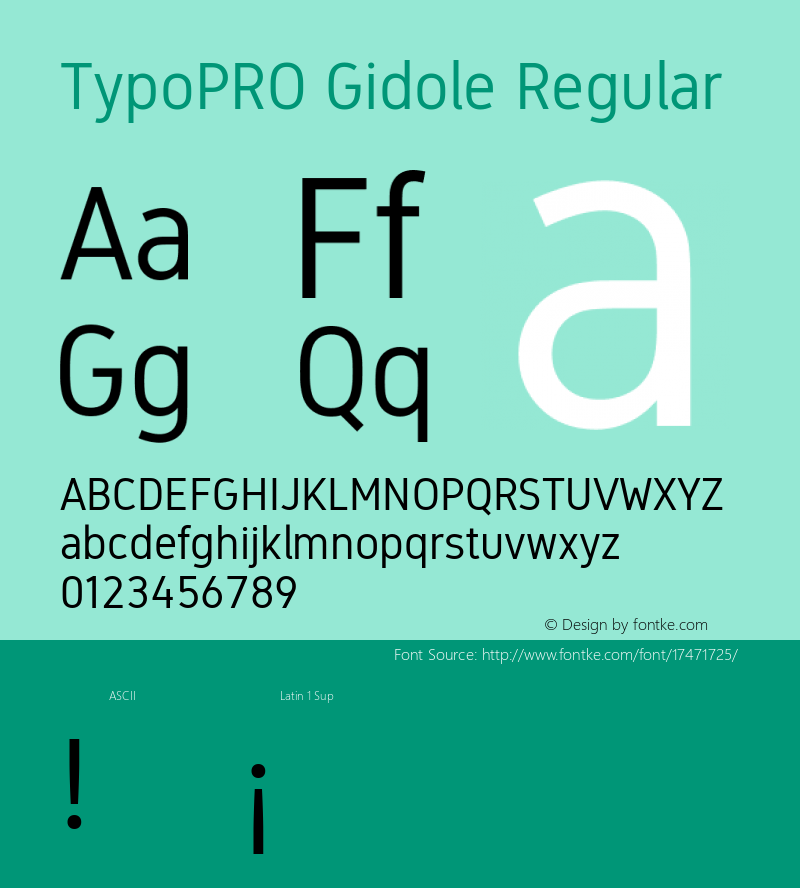 TypoPRO Gidole Regular Version 2.0.2图片样张