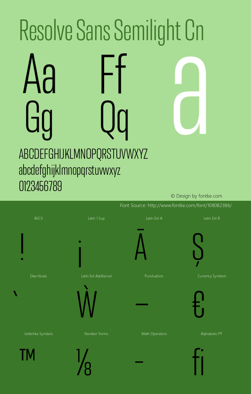 Resolve Sans Semilight Cn Version 1.000;hotconv 1.0.109;makeotfexe 2.5.65596图片样张