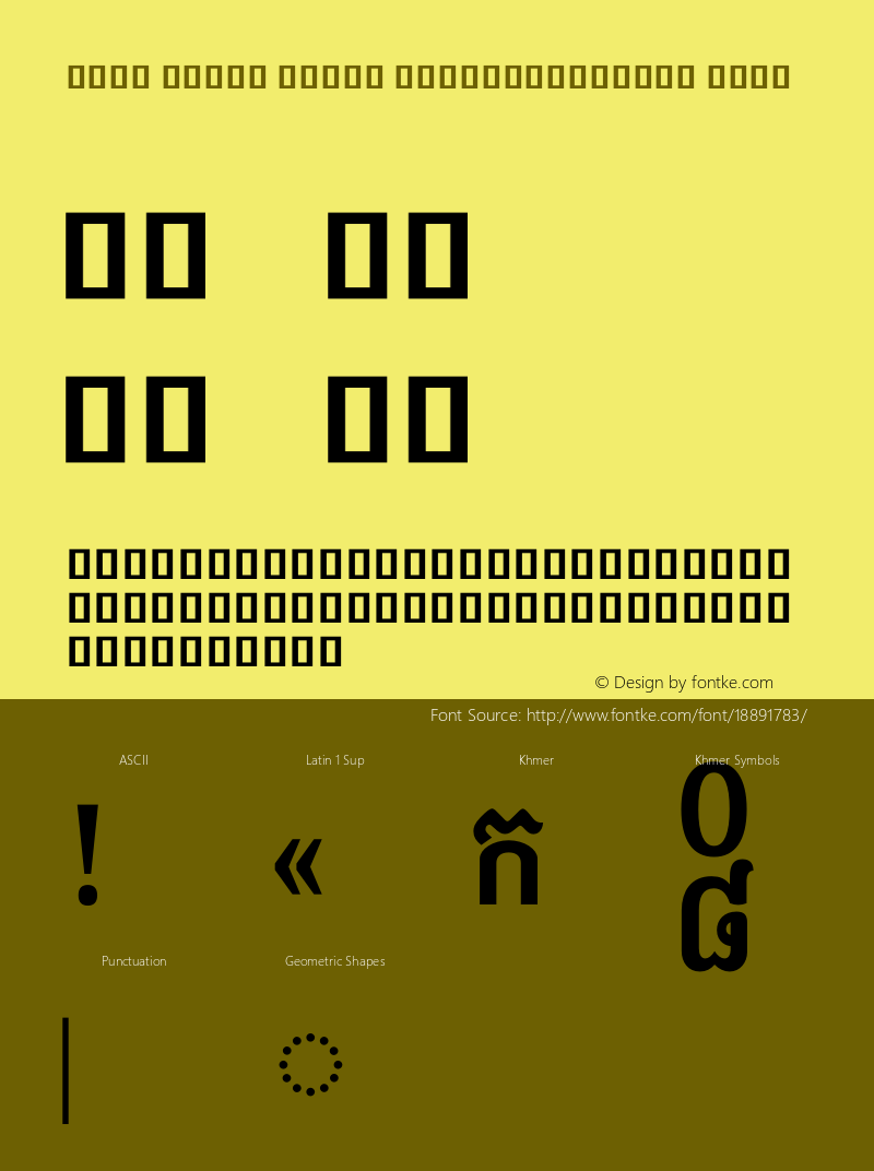 Noto Serif Khmer ExtraCondensed Bold Version 1.900图片样张