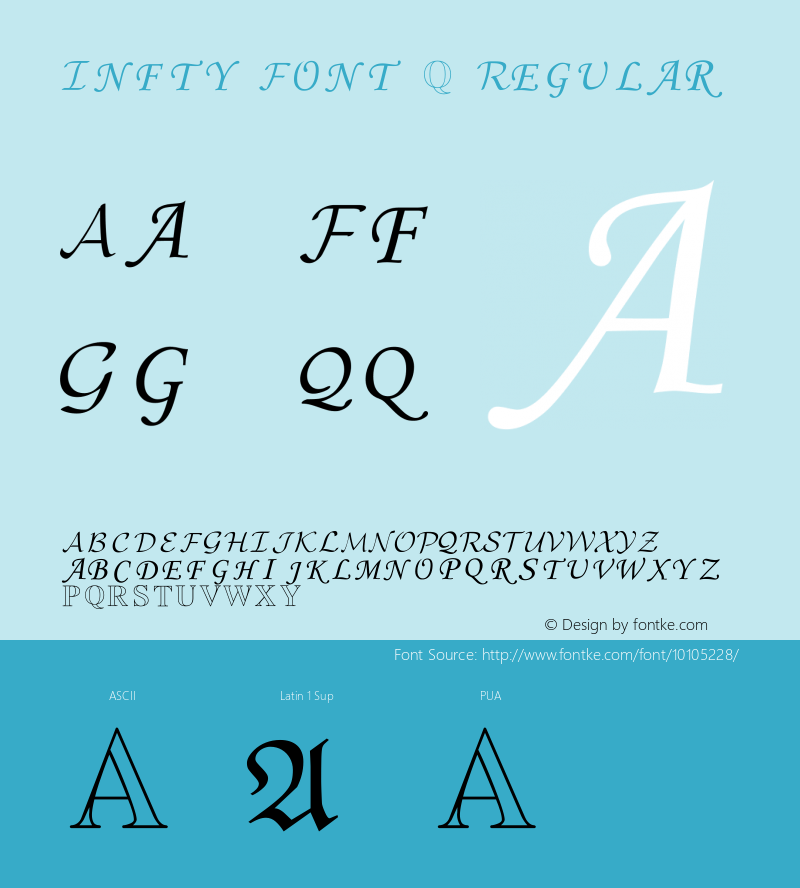 Infty Font 1 Regular 2.3图片样张