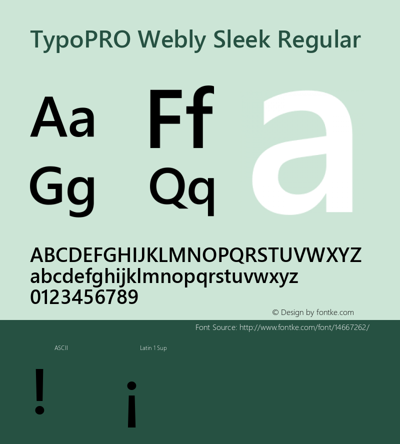 TypoPRO Webly Sleek Regular Version 0.10 January 23, 2013图片样张