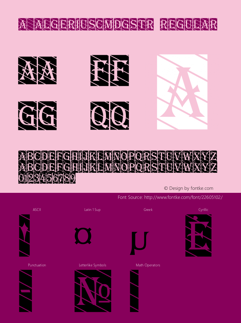 a_AlgeriusCmDgStr Macromedia Fontographer 4.1 10.12.97图片样张