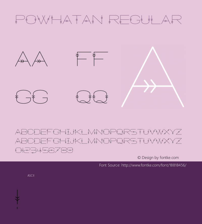 Powhatan Regular Version 1.007;Fontself Maker 1.0.8图片样张