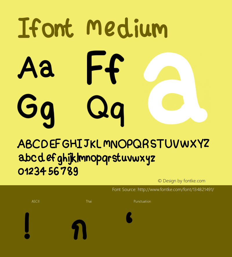 Ifont Version 001.000图片样张