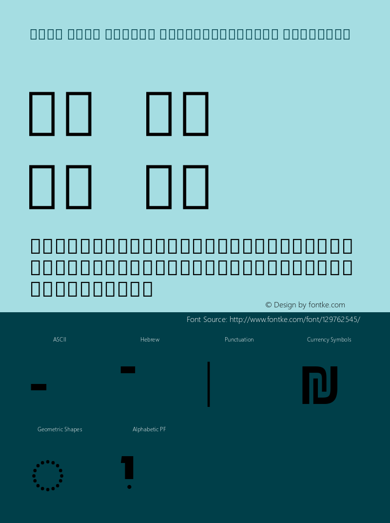 Noto Sans Hebrew ExtraCondensed SemiBold Version 3.000; ttfautohint (v1.8.3) -l 8 -r 50 -G 200 -x 14 -D hebr -f none -a qsq -X 