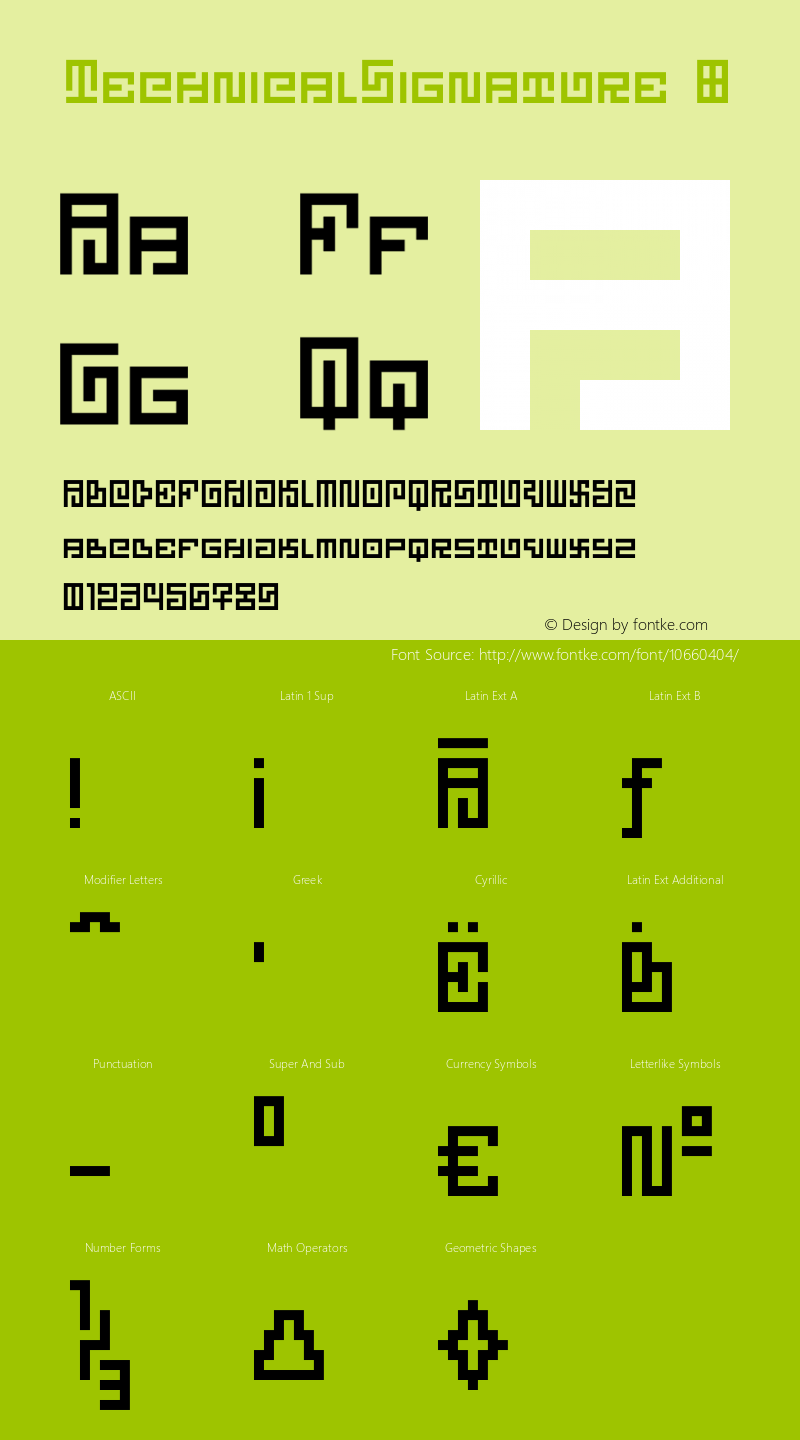 TechnicalSignature ☞ Version 1.000;com.myfonts.easy.mmc-typodrome.technical-signature.regular.wfkit2.version.4mqf图片样张