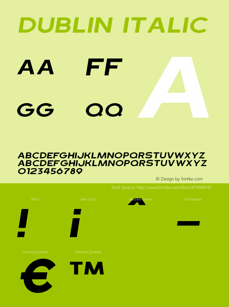 Dublin Italic Version 1.000;PS 001.000;hotconv 1.0.88;makeotf.lib2.5.64775图片样张