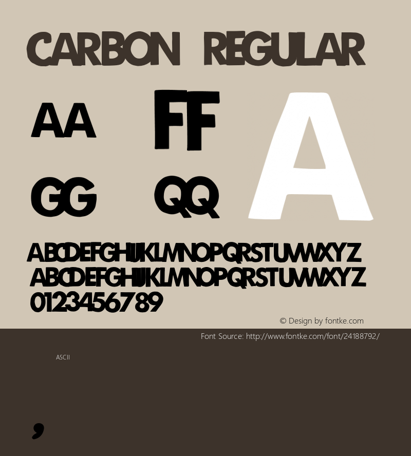 Carbon-Regular Version 1.000;PS 001.000;hotconv 1.0.88;makeotf.lib2.5.64775图片样张