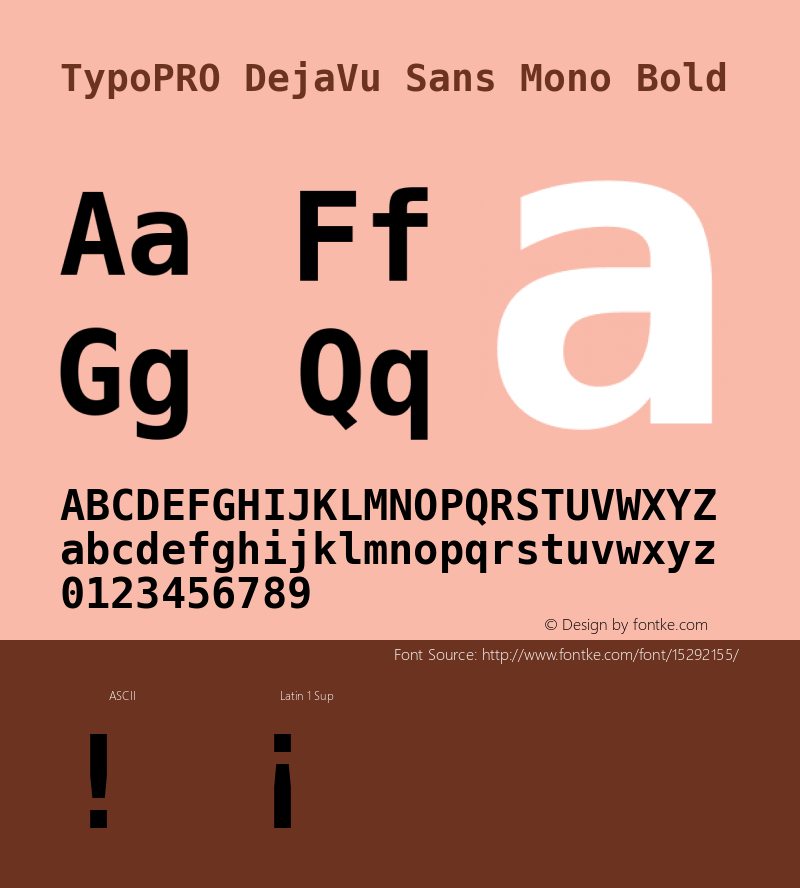 TypoPRO DejaVu Sans Mono Bold Version 2.34图片样张