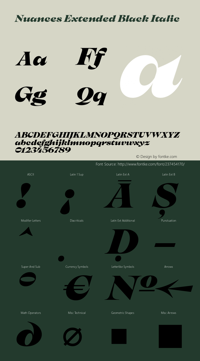 Nuances Extended Black Italic Version 1.001图片样张