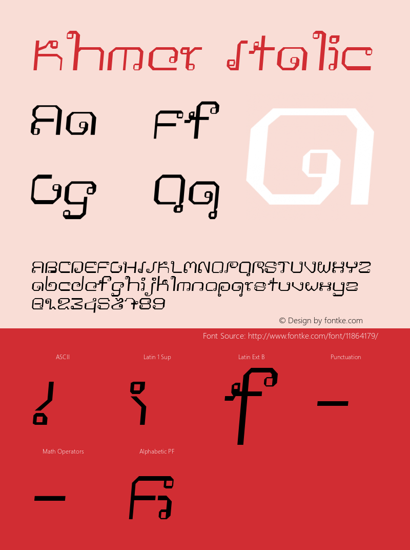 Khmer Italic Version 1.0图片样张