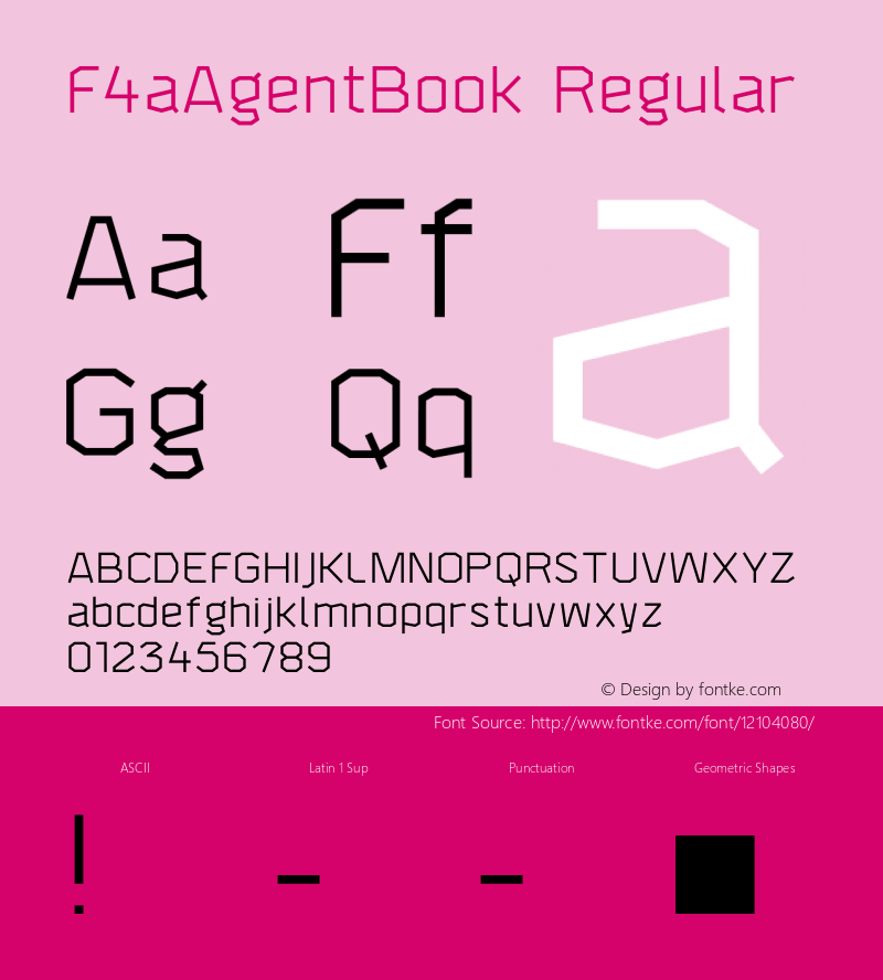F4aAgentBook Regular Version 1.0图片样张
