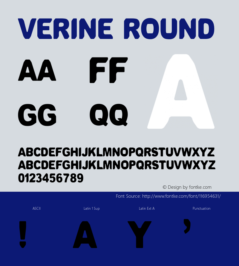 Verine Round Version 1.001;Fontself Maker 3.5.4图片样张