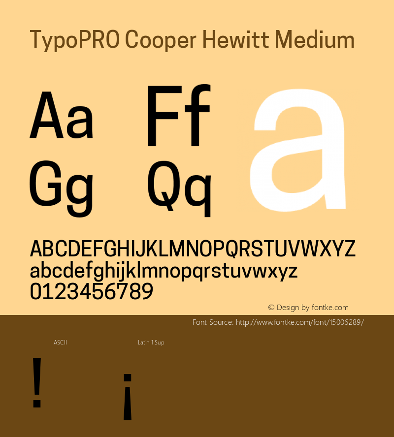 TypoPRO Cooper Hewitt Medium 1.000图片样张