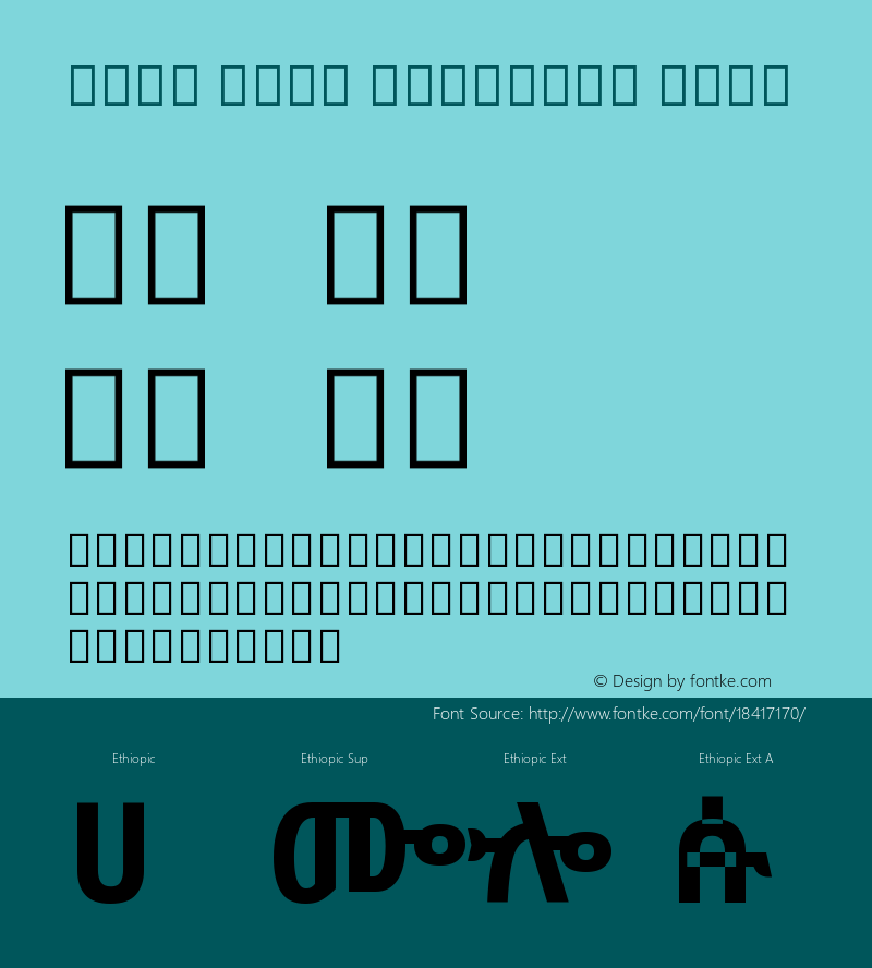 Noto Sans Ethiopic Bold Version 1.900图片样张