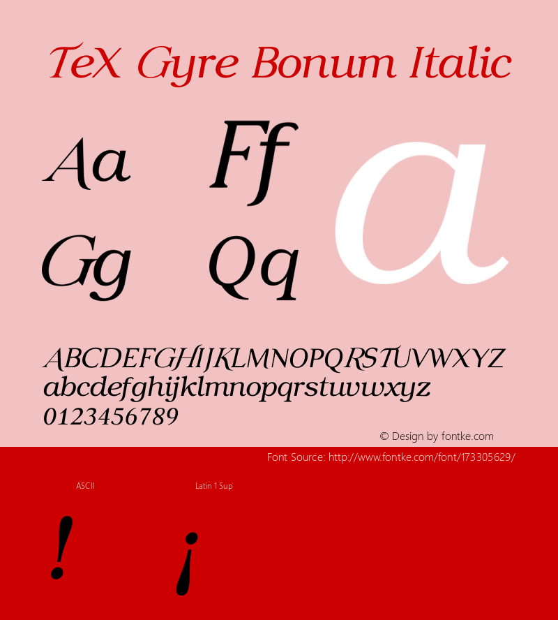 TeXGyreBonum-Italic Version 1.103;PS 1.103;hotconv 1.0.49;makeotf.lib2.0.14853图片样张