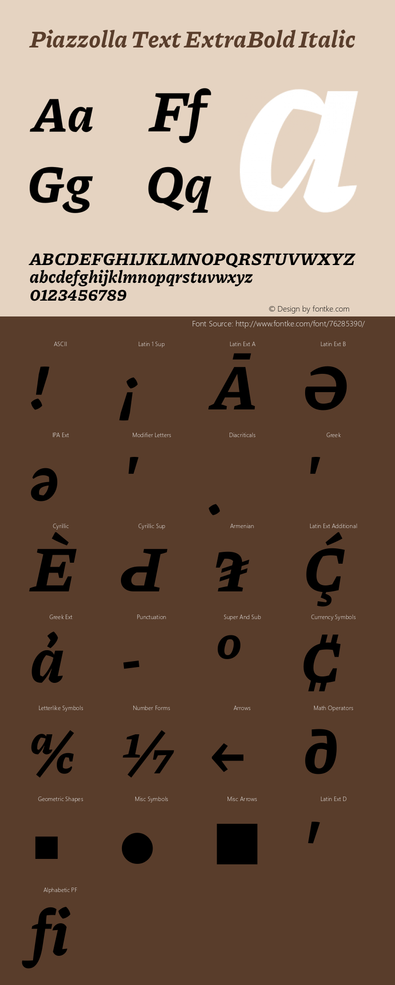 Piazzolla Text ExtraBold Italic Version 1.200图片样张