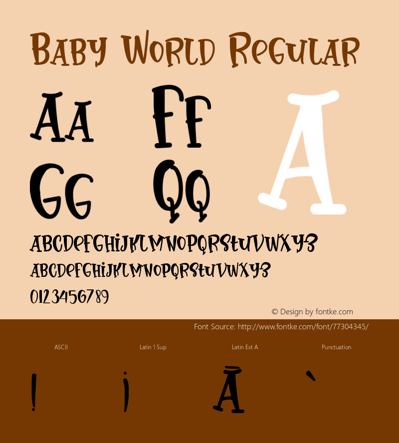 Baby World Version 1.001;Fontself Maker 3.5.1图片样张