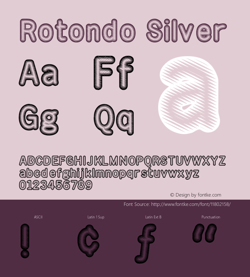 Rotondo Silver Version Macromedia Fontograp图片样张