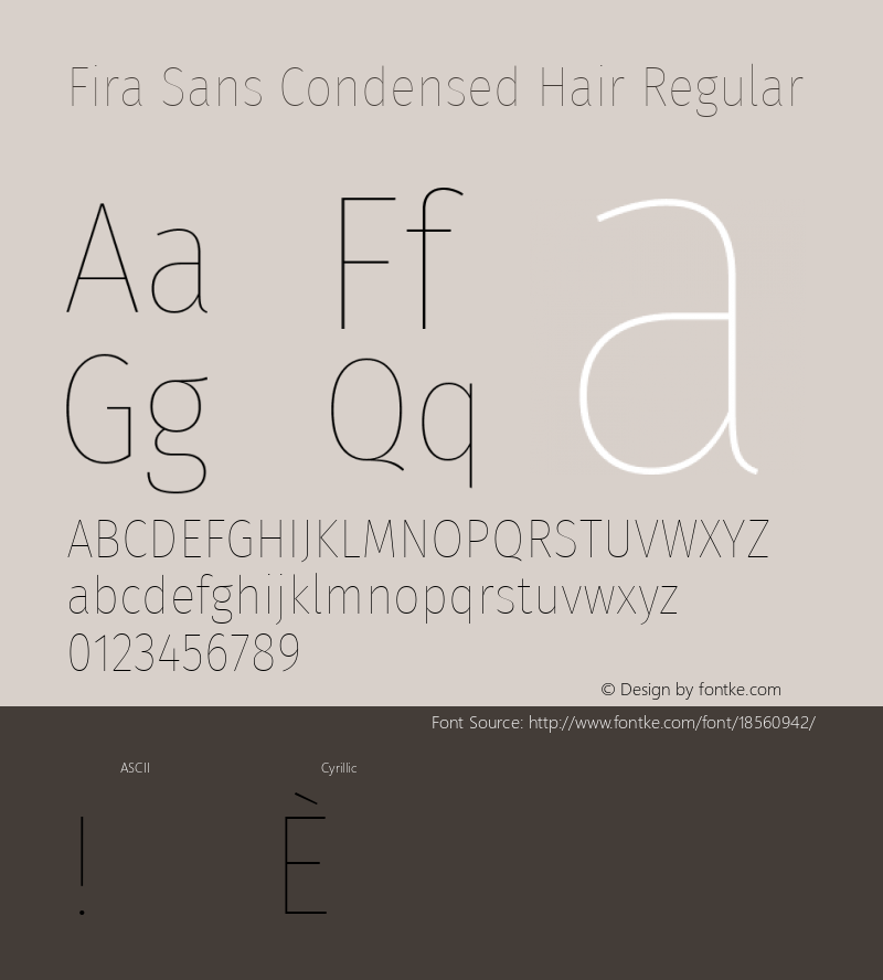 Fira Sans Condensed Hair Regular Version 4.203;PS 004.203;hotconv 1.0.88;makeotf.lib2.5.64775; ttfautohint (v1.4.1)图片样张