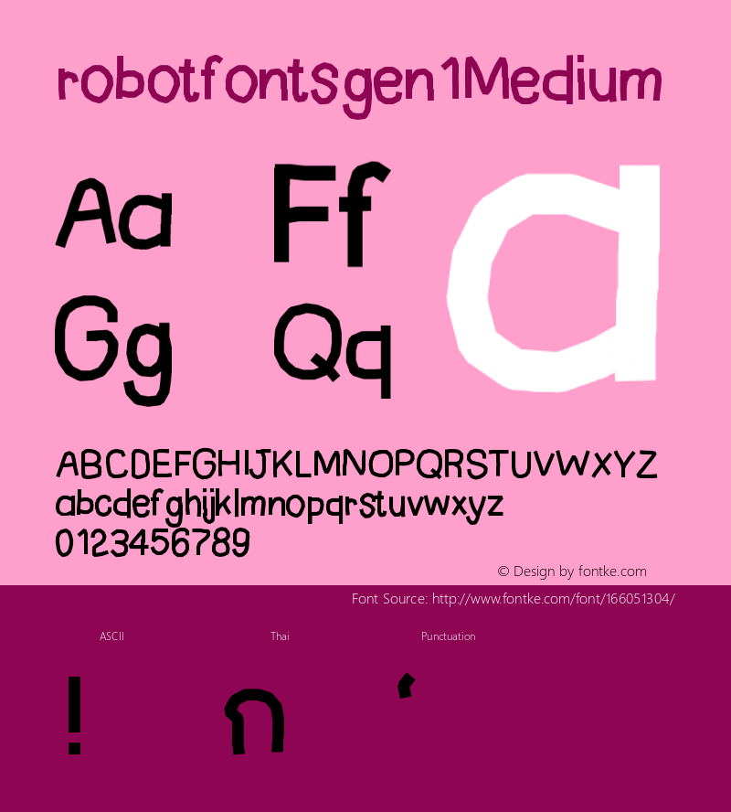 robotfontsgen1 Version 001.000图片样张