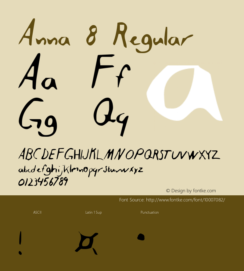 Anna 8 Regular 2000; 2.0, initial release图片样张