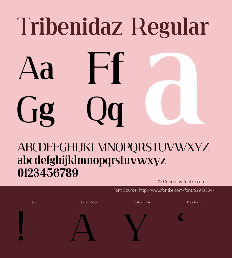 Tribenidaz Version 1.002;Fontself Maker 3.5.3图片样张