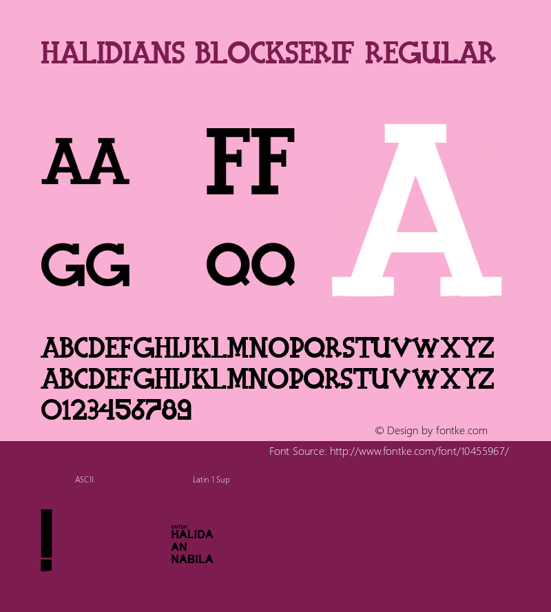 Halidians Blockserif Regular Version 001.003图片样张