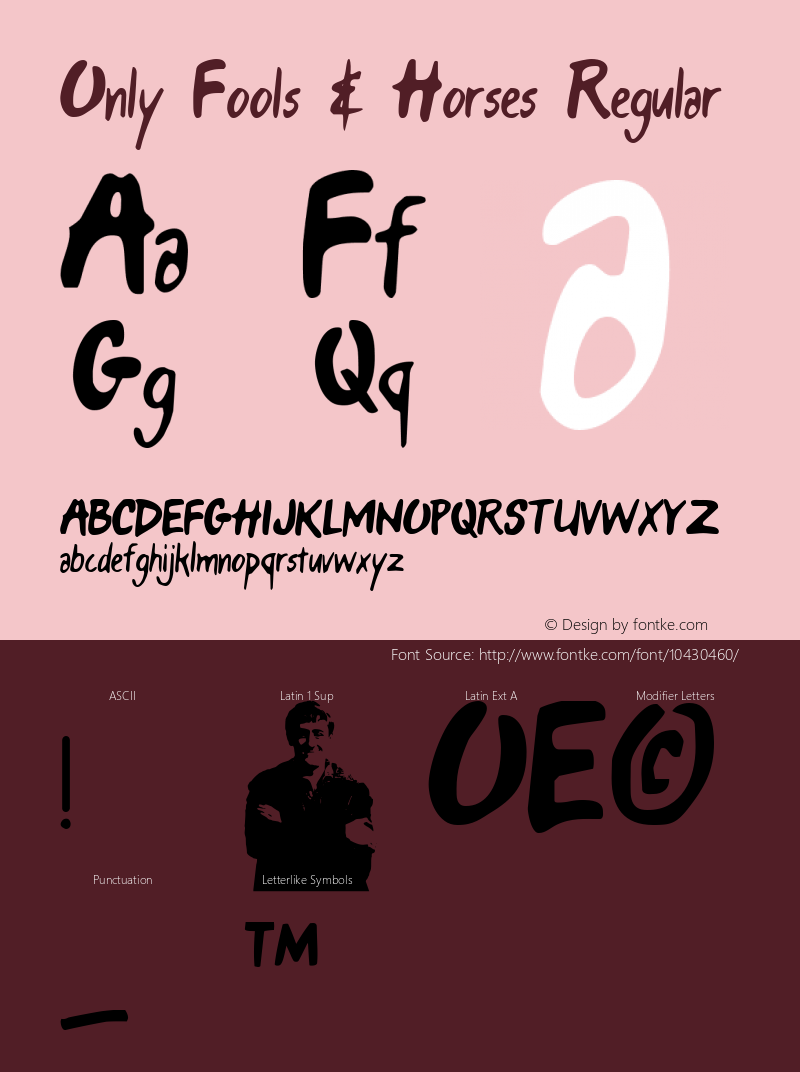 Only Fools & Horses Regular Version 1.000 initial release fan-font © SpideRaYsfoNtS 2012图片样张