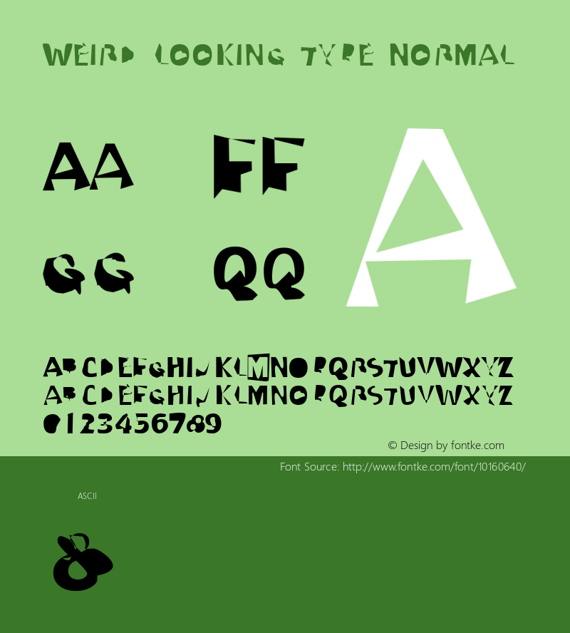 Weird Looking Type Normal 1.0 Wed Sep 23 09:48:08 1992图片样张