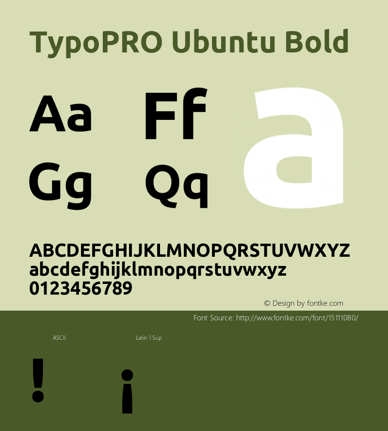 TypoPRO Ubuntu Bold Version 0.80图片样张