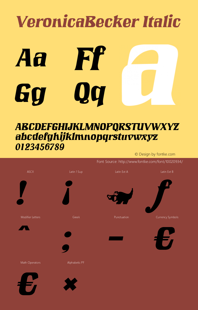 VeronicaBecker Italic 001.000图片样张