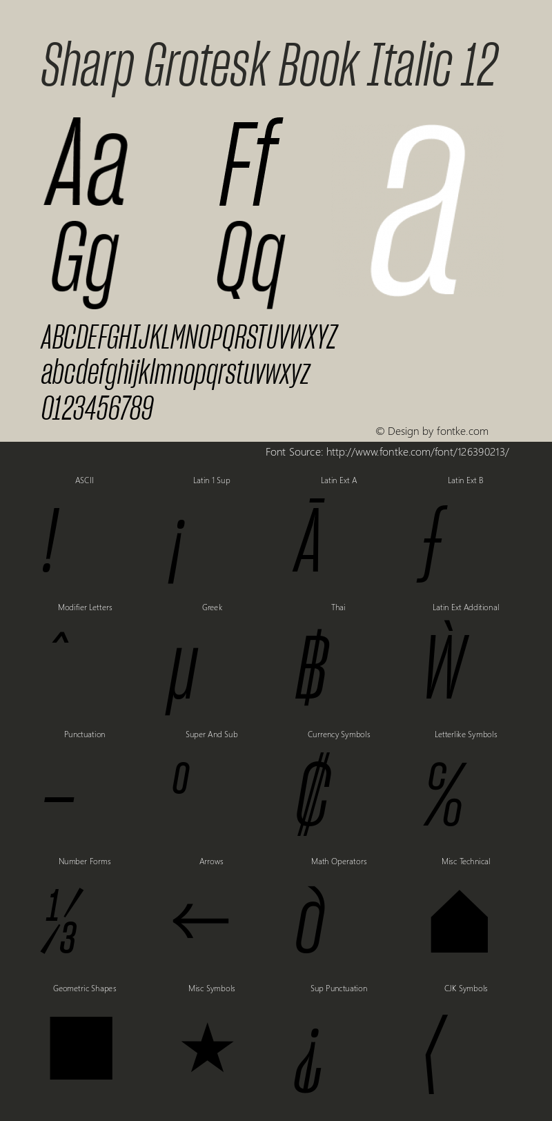 Sharp Grotesk Book Italic 12 Version 1.003图片样张