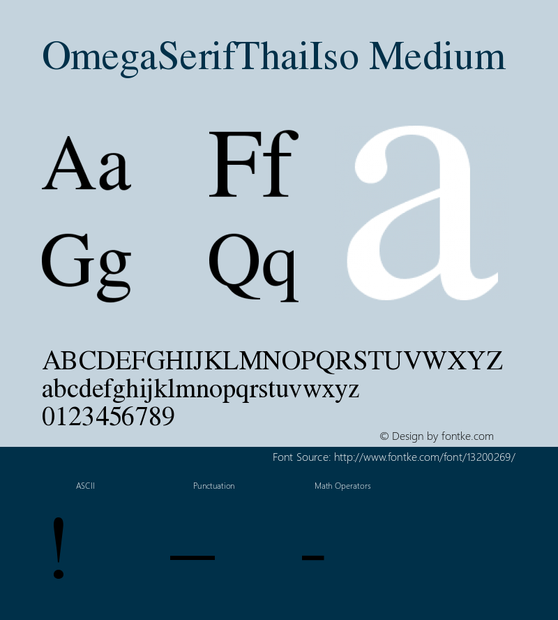 OmegaSerifThaiIso Medium Version 001.000图片样张