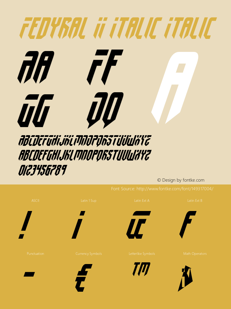 Fedyral II Italic Version 3.0; 2019图片样张