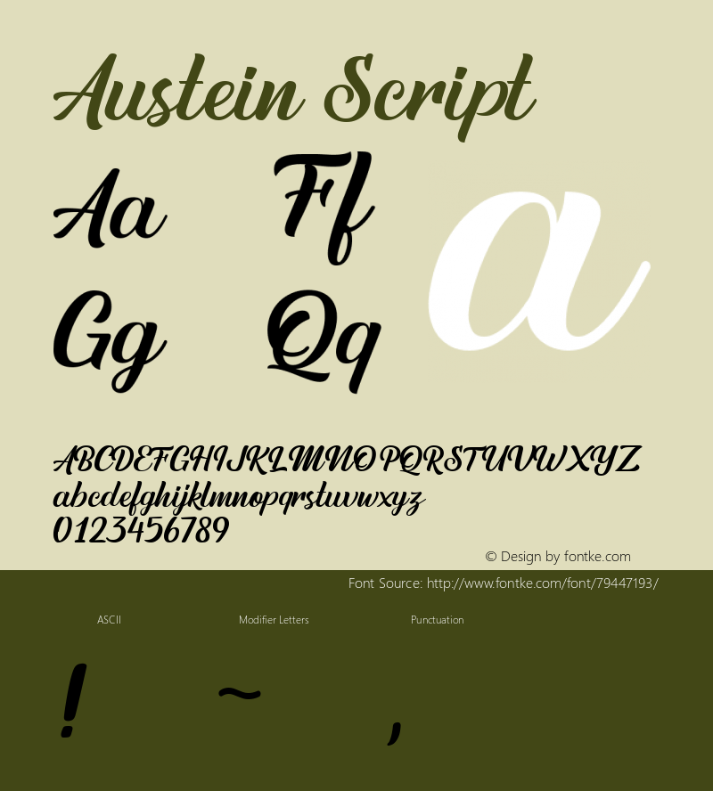 Austein Script Version 1.000图片样张