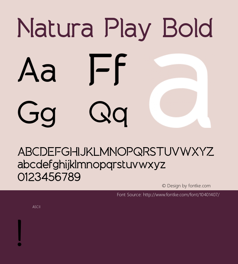 Natura Play Bold Version 1.000图片样张