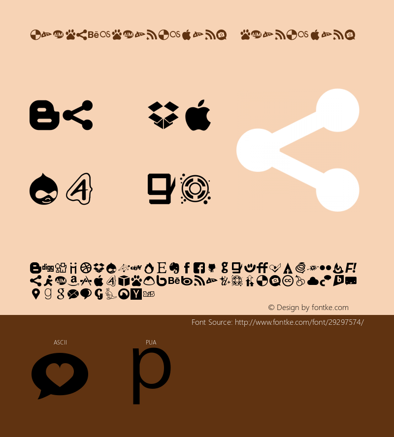 social-icons-font Version 1.0图片样张