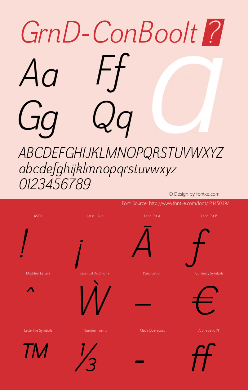 GrnD-ConBooIt ☞ Version 1.000;com.myfonts.insigne.grenale-2.con-book-italic.wfkit2.457F图片样张