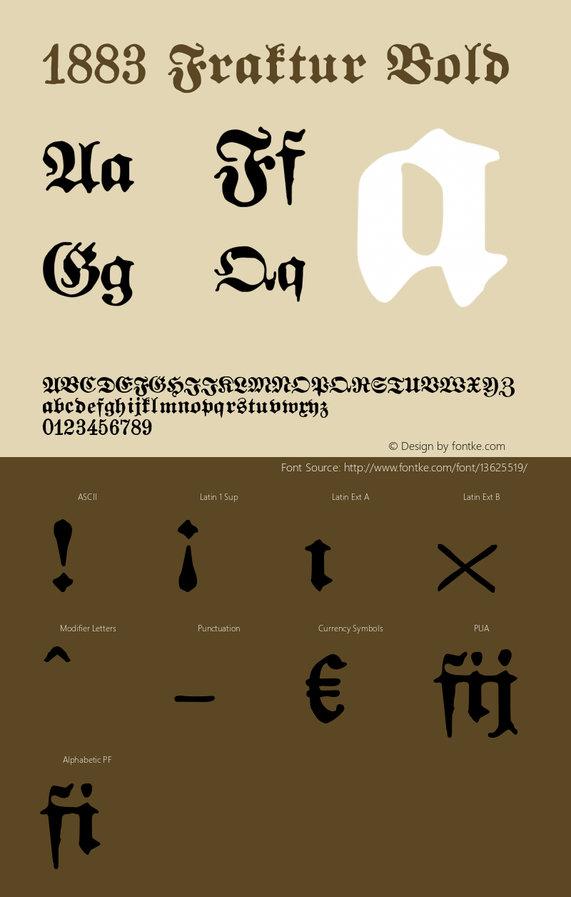 1883 Fraktur Bold Version 1.000图片样张