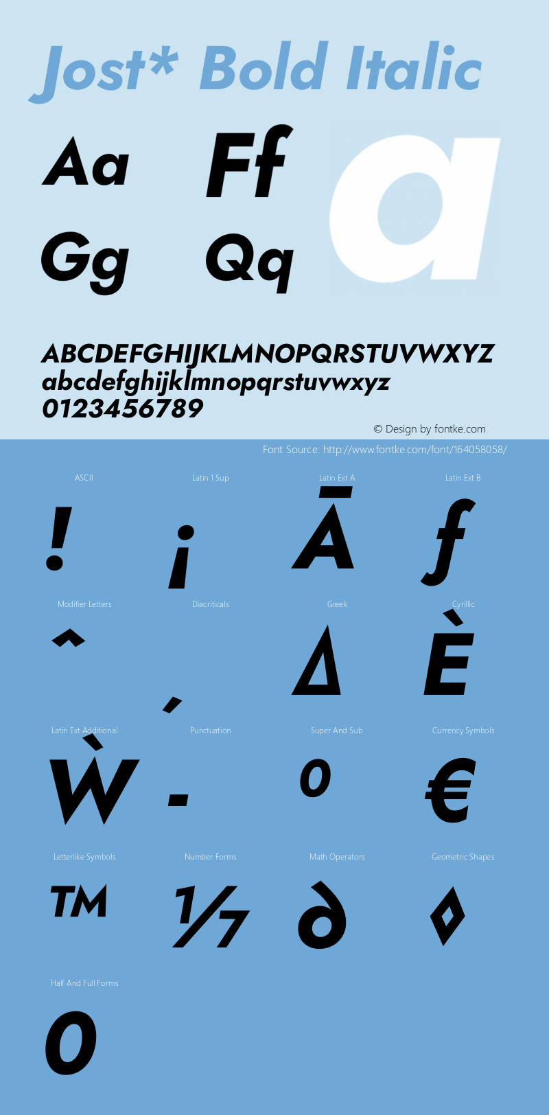 Jost* Bold Italic Version 3.500图片样张